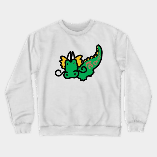 Chinese Zodiac Dragon Doodle Art Crewneck Sweatshirt by Takeda_Art